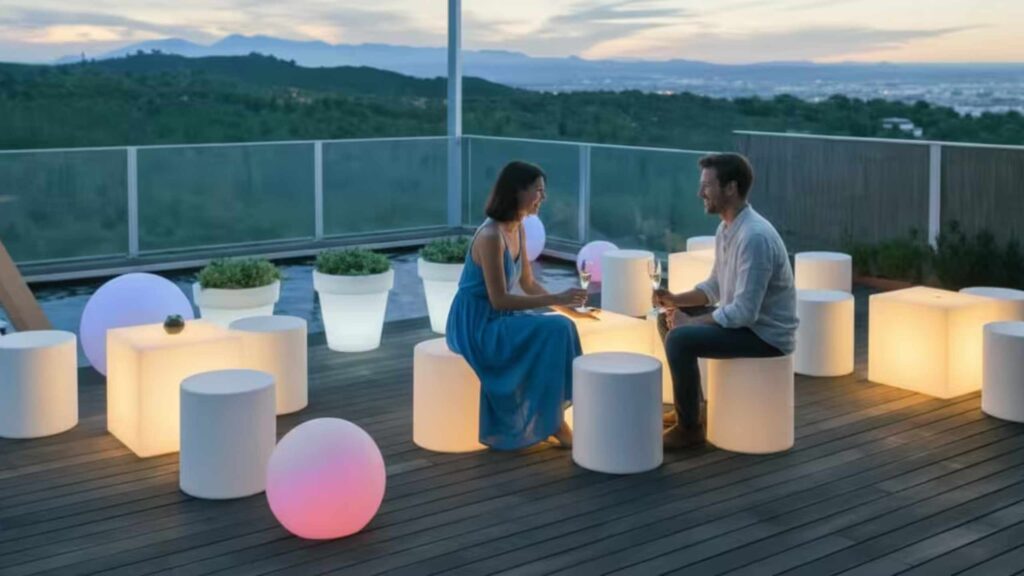 Mobiliario iluminado para eventos Monterrey